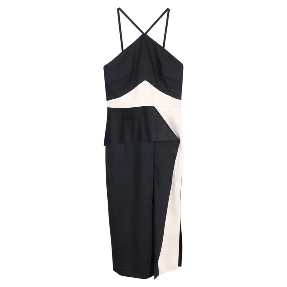 Rm By Roland Mouret | Dresses | Roland Mouret Midi Bartlow Twotoned Halter Neck Dress In Black And White Satin | Poshmark Rm By Roland Mouret | Dresses | Roland Mouret Midi Bartlow Twotoned Halter Neck Dress In Black And White Satin | Poshmark